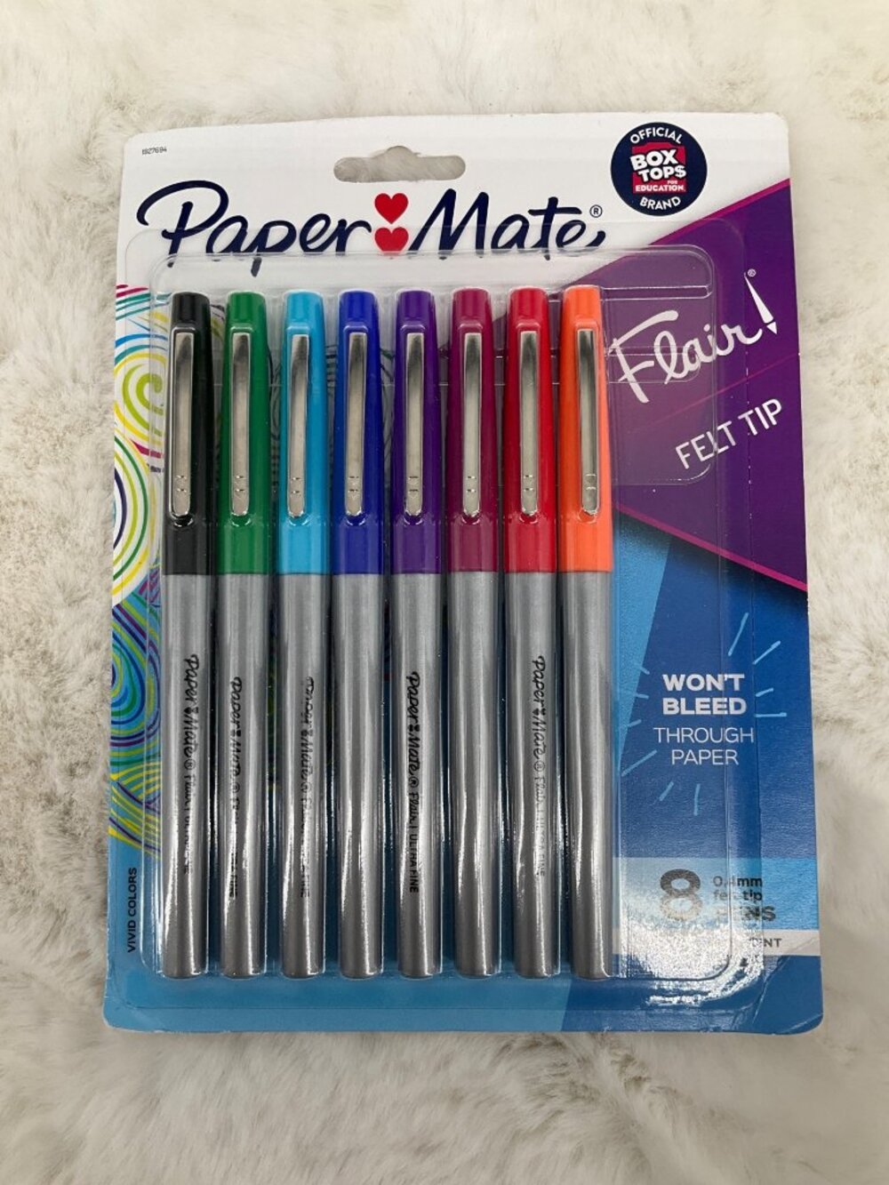 Paper Mate Flair Ultra Fine Felt Tip Pens 8-Pack Assorted Colors NEW